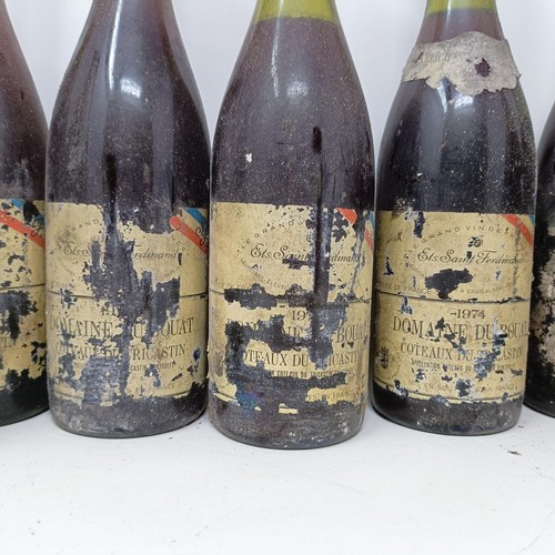 1359 - Four bottles of Domaine du Bouat, 1974, and three other bottles (7)