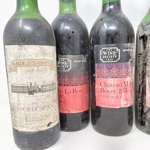 1367 - A bottle of Chateau Cheret Pitres, 1970, and five other bottles (6)