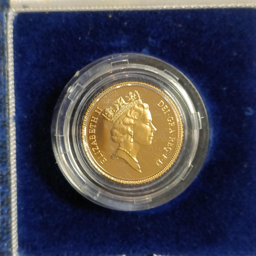 501 - A proof half sovereign, 1985, boxed with certificate