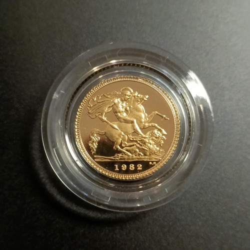 502 - A proof half sovereign, 1982, cased