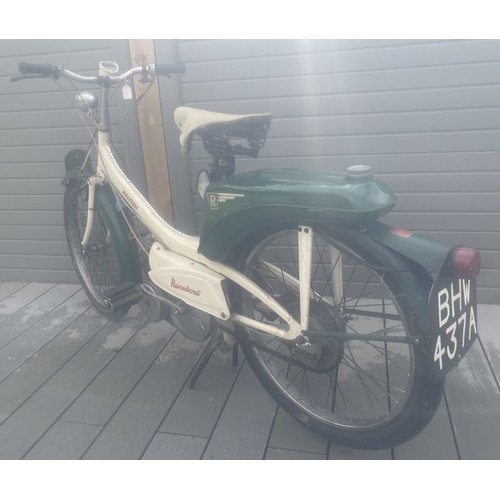 115 - 1963 Raleigh Runabout moped<br />Being sold without reserve<br />Registration number BHW 437A<br />C...