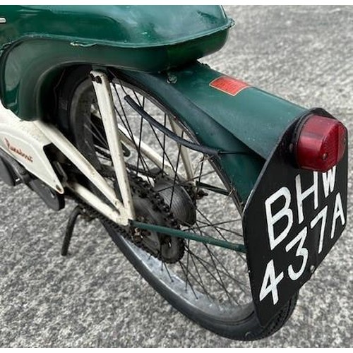 115 - 1963 Raleigh Runabout moped<br />Being sold without reserve<br />Registration number BHW 437A<br />C...