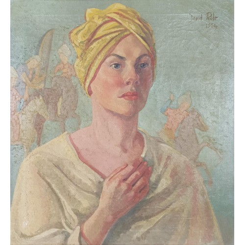 1002 - David Rolt (British 1915-1985), The Yellow Turban, oil on canvas, signed and dated 1954, 60 x 55 cmP... 