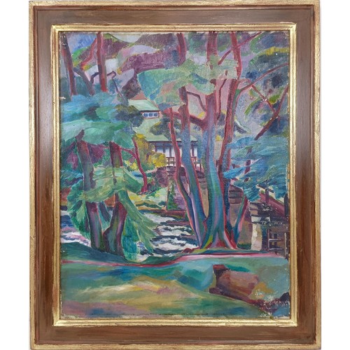 1006 - 20th century, English school, through the trees, oil on board, 50 x 42 cmProvenance: On instructions... 