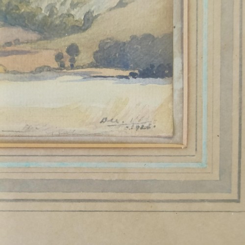 1020 - Early 20th century, English school, a winter landscape, watercolour, indistinctly signed and dated 1... 