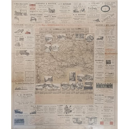 1030 - A vintage calendar, surrounded by advertisements 100 x 81 cmProvenance: On instructions of the Execu... 