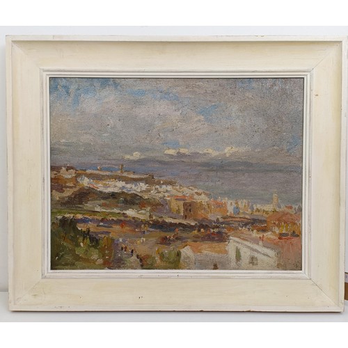 1044 - 20th century, English school, a view towards the sea, oil on canvas, 41 x 54 cmProvenance: On instru... 