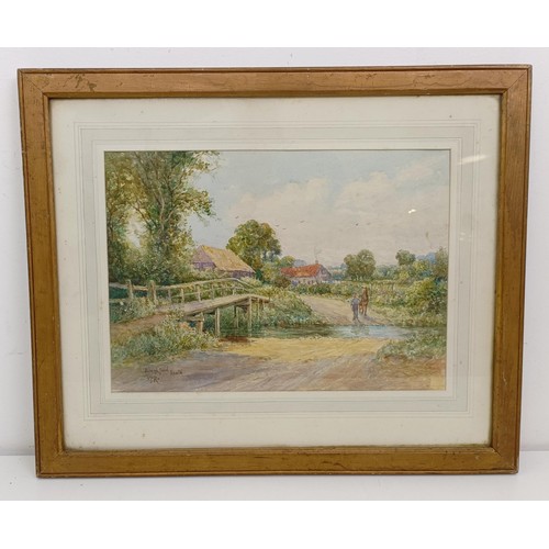 1047 - Early 20th century, English school, Blashford, Hants, watercolour, inscribed and initialled VR, 25 x... 