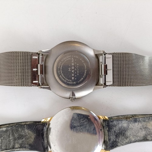 1065 - A gentleman's stainless steel Rotary wristwatch, on a later leather strap, and various dress watches... 