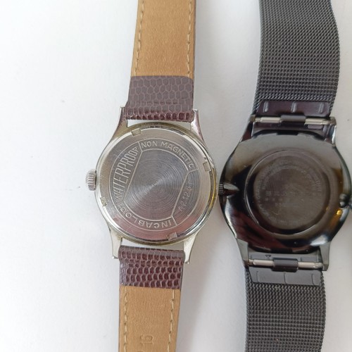 1065 - A gentleman's stainless steel Rotary wristwatch, on a later leather strap, and various dress watches... 