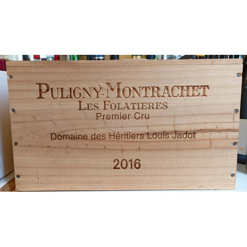 1561 - Six bottles of Puligny Montrachet Premier Cru, Louis Jadut 2016, in own wooden case