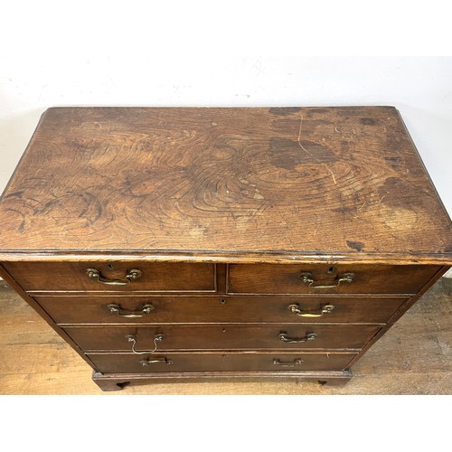 1101 - An oak chest, having two short and three long drawers, 95 cm wideProvenance: On instructions of the ... 