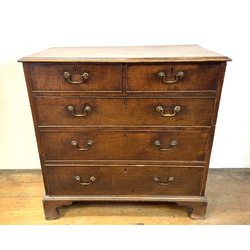 1101 - An oak chest, having two short and three long drawers, 95 cm wideProvenance: On instructions of the ... 