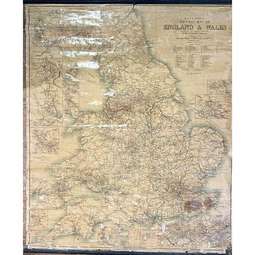 1057 - 20th century, English school, portrait of a girl, 29 x 39 cm, W & A K Johnsons Railway Map Of En... 