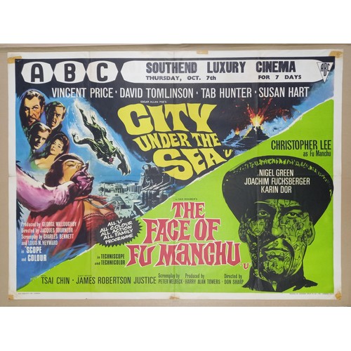 123 - City Under the Sea / Face of Fu Manchu, 1965, UK Quad film poster