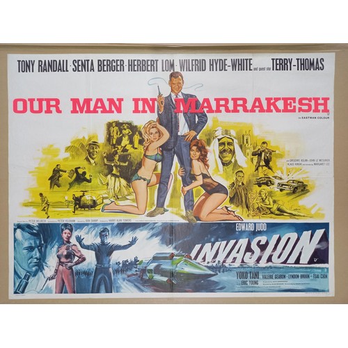 152 - Our Man in Marrakesh / Invasion (double bill), 1965, UK Quad film poster