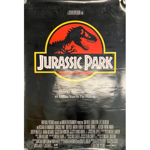 170 - Jurassic Park (1993) film poster, 153 x 105 cm and two Jurassic Park/The Relic double sided film pos... 