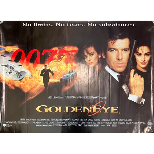 171 - A British quad film poster, James Bond Goldeneye (1995), Mission Impossible (2), The Rock, Strange D... 