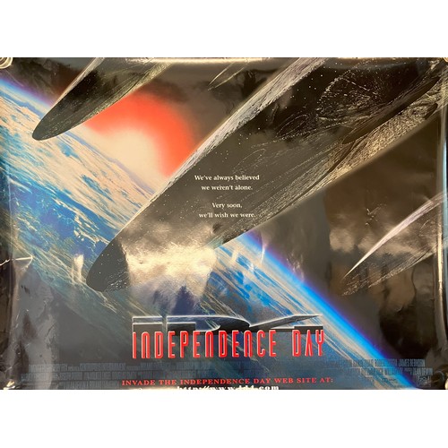 173 - A British quad film poster, Independence Day (1996), Stargate, Mad Dog and Glory, Memoirs Of An Invi... 