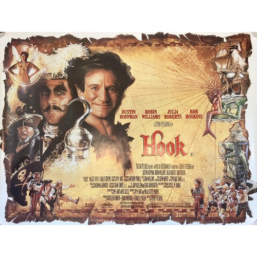 179 - A British quad film poster, Hook (1991), another version, and Columbus (1992). Columbus was the... 