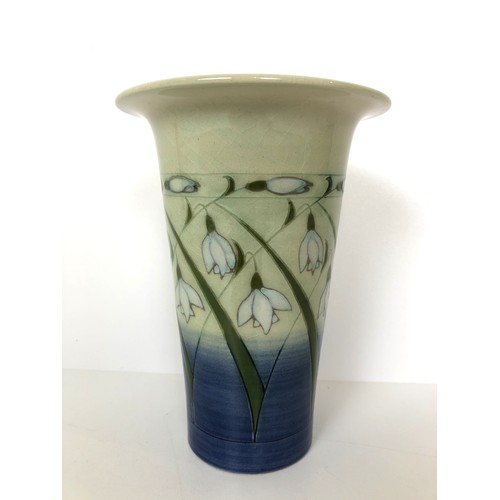 314 - A Dennis Chinaworks vase, decorated flowers, 16 cm high