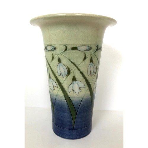 314 - A Dennis Chinaworks vase, decorated flowers, 16 cm high