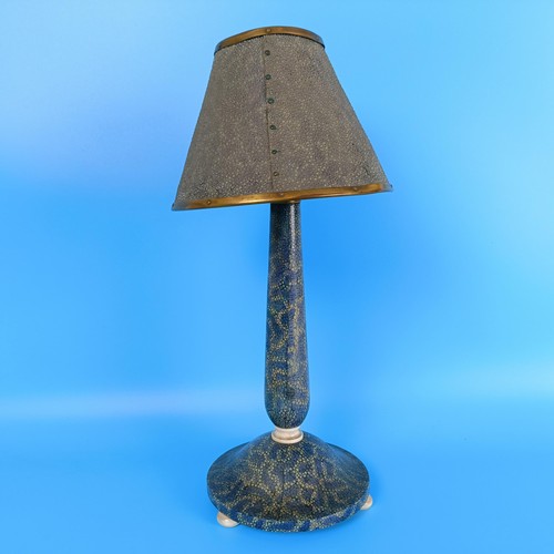 406 - An Art Deco shagreen and ivory table lamp, 39 cm high Ivory exemption registration: N35EM6XE