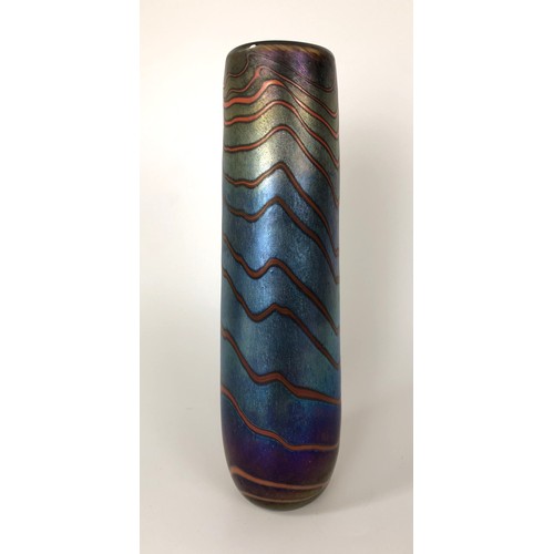 441 - An Isle of Wight glass vase, 30 cm high