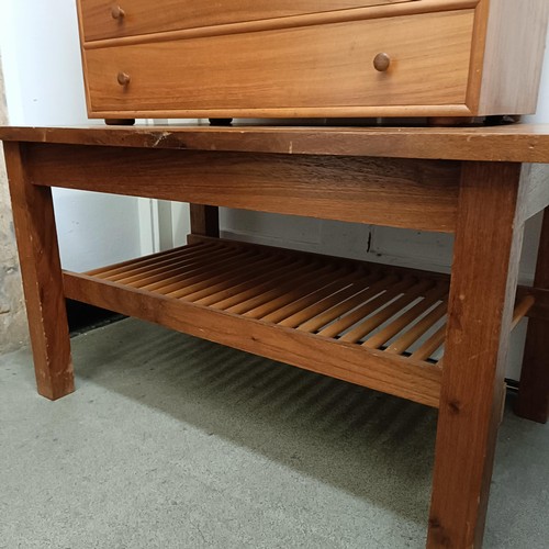 481 - A mid 20th century teak specimen cabinet, having seven graduated drawers, 58 cm high x 56 cm wide, a... 