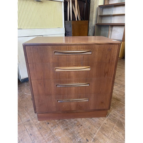 479 - A G-Plan teak chest, having six drawers, 56 cm wide, another similar with four drawers, 73 cm wide, ... 