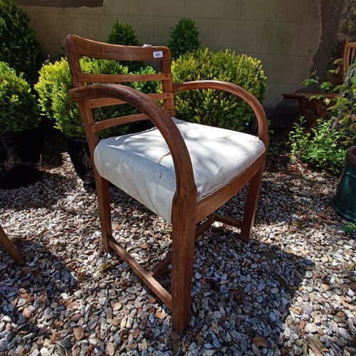 485 - A 1920s oak armchair, 52 cm wide