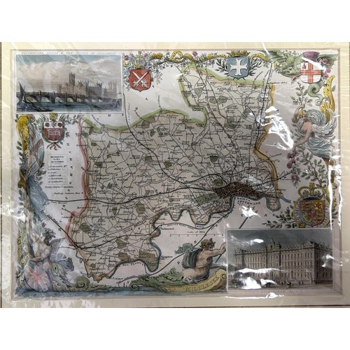 723 - A tinted map of the coast of Dorsetshire, from Handfast Point, to the Isle of Portland, 27 x 59 cm, ... 