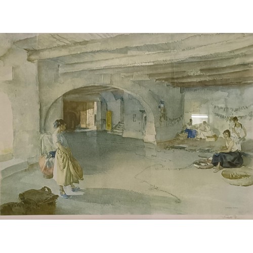 601 - William Russell Flint, women in an archway, limited edition print, signed in pencil, 49 x 64 cm, wom... 