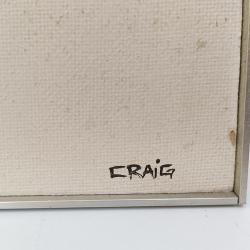 613 - Craig, abstract, mixed media, signed, 60 x 60 cm