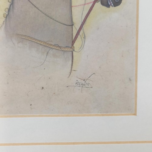 618 - Persian school, study of a horse's head, watercolour, 10 x 7 cm, its pair, a study of two elephants,... 