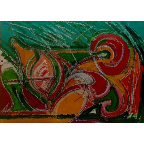 641 - 20th century, English school, abstract, pastel, 58 x 83 cm