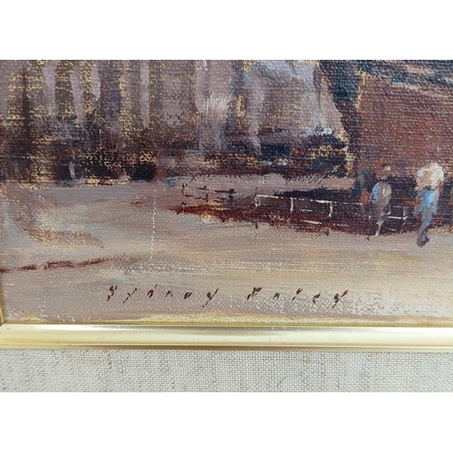 637 - Sydney Foley, Cutty Sark, Greenwich, oil on canvas, signed, 25 x 34 cm, artist label verso