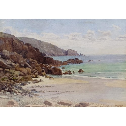 640 - H Whitfield, a Cornish coastal scene, watercolour, signed and dated May 1894, 25 x 35 cm