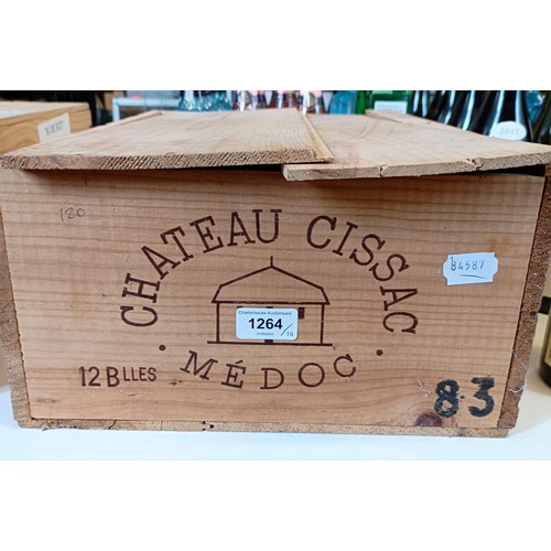 1543 - Ten bottles of Chateau Cissac, Haut Medoc, 1983, in own wooden case