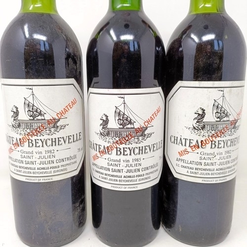 1529 - Three bottles of Chateau Beychevelle, 1985, 1982, and 1982 (3)