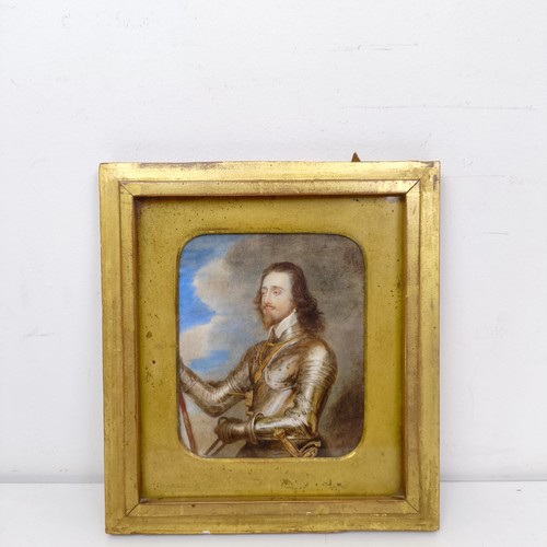 674 - William Grimaldi (British 1751-1830), After van Dyke portrait miniature of Charles I, the mount read... 