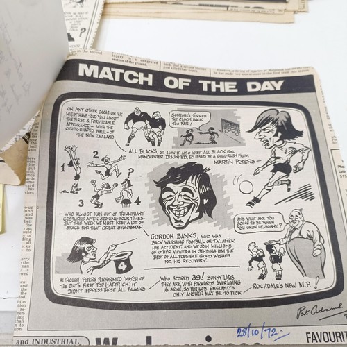 1295 - An Evening Post Match Of The Day, 7th December 1934, cartoon, pen and ink, signed Pat Adams, 29 x 36... 