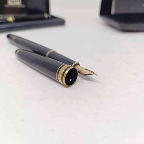 1293 - ***Withdrawn*** A Mont Blanc fountain pen, cased, and a Mont Blanc ballpoint pen, cased (2)