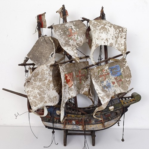 1324 - A model of a galleon, 60 cm wide