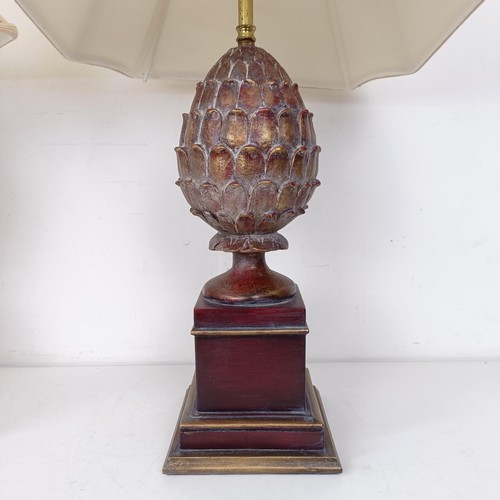 1327 - A modern pair of table lamps, 55 cm high