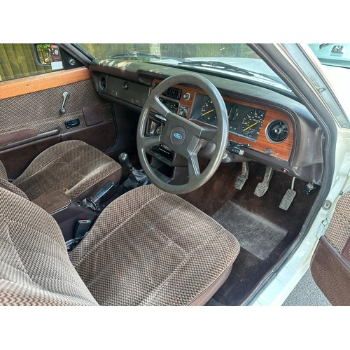 64 - 1981 Ford Cortina Mk V 2.0 Ghia<br />Registration number MDP 208X<br />Diamond white with a velour i...