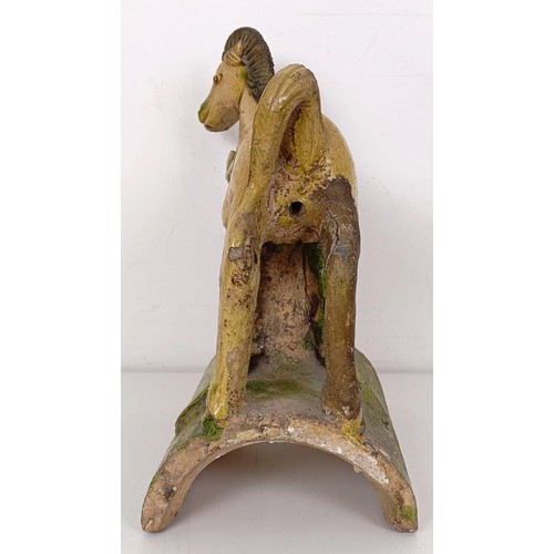 1214 - A ridge tile in the form of a horse, and assorted other items (8)