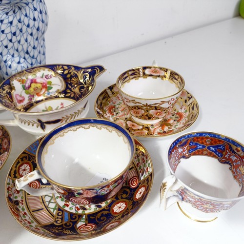 1243 - A 19th century Staffordshire sucrier, assorted cups, saucers and other ceramics (box)