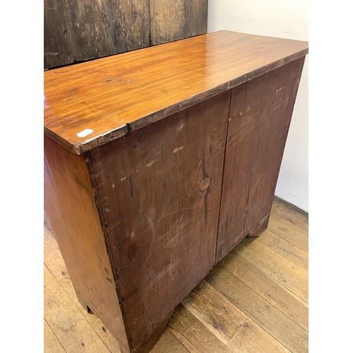 1369 - A 19th century mahogany chest, having two short and three long drawers, 105 cm wide