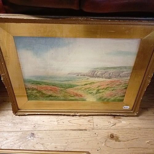 707 - A Binbeck, Nr The Lands End, watercolour, signed, titled on mount, 34 x 50 cm, and assorted other pi... 